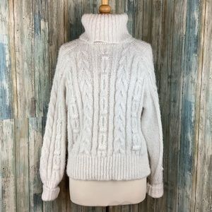 A New Day white fluffy turtleneck sweater size small
